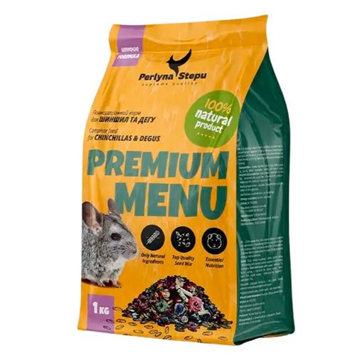 Корм Перлина Степу Premium Menu - зерносуміш для шиншил 1кг