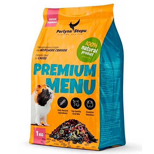 Корм Перлина Степу Premium Menu - зерносуміш для морських свинок 1кг