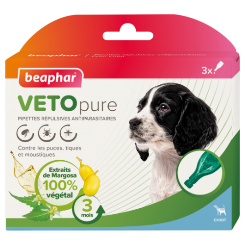 Натуральні протипаразитарні краплі Beaphar BIO Spot on для цуценят, 3 п/уп