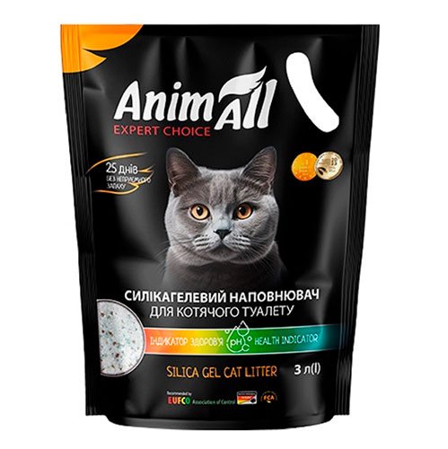 AnimAll - наполнитель Энимол силикагелевый с индикатором PH 3 л