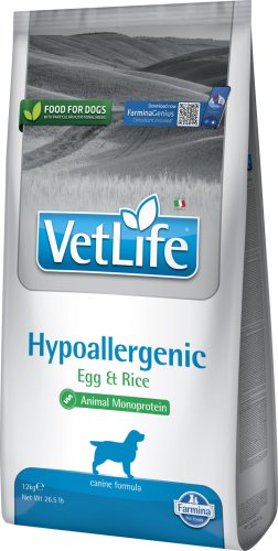Farmina Vet Life Hypoallergenic Egg&Rice - сухой диетический корм Фармина для собак при пищевой аллергии, 12 кг Farmina Vet Life Hypoallergenic Egg&Rice - сухой диетический корм Фармина для собак при пищевой аллергии, 12 кг