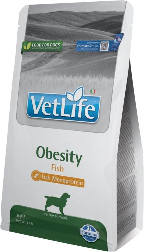 Farmina Vet Life Obesity Fish - сухой диетический корм Фармина для собак для снижения избыточного веса, 2 кг Farmina Vet Life Obesity Fish - сухой диетический корм Фармина для собак для снижения избыточного веса, 2 кг