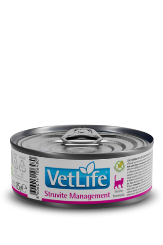 Farmina Vet Life Management Struvite - влажный диетический корм Фармина для кошек для лечения и профилактики рецидивов струвитных уролитов, 85 г Farmina Vet Life Management Struvite - влажный диетический корм Фармина для кошек для лечения и профилактики рецидивов струвитных уролитов, 85 г