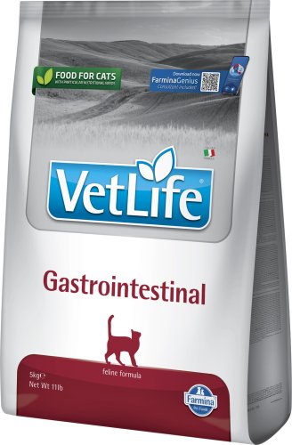 Farmina Vet Life Gastrointestinal - сухой диетический корм Фармина для кошек при заболевании ЖКТ, 5 кг