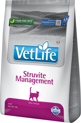 Farmina Vet Life Management Struvite  - сухой диетический корм Фармина для кошек при рецидивах струвитных уролитов, 5 кг