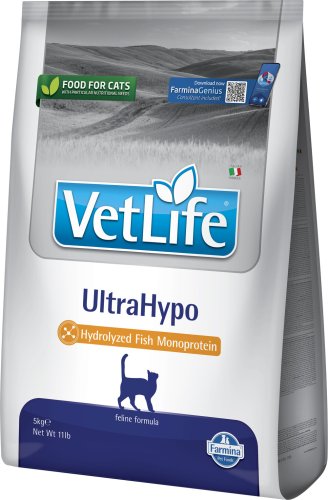Farmina Vet Life UltraHypo - сухий дієтичний корм Farmina для котів при харчовій алергії, 5 кг Farmina Vet Life UltraHypo - сухий дієтичний корм Farmina для котів при харчовій алергії, 5 кг