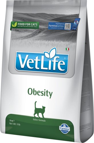 Farmina Vet Life Obesity - сухий дієтичний корм Farmina для котів для зниження зайвої ваги, 5 кг