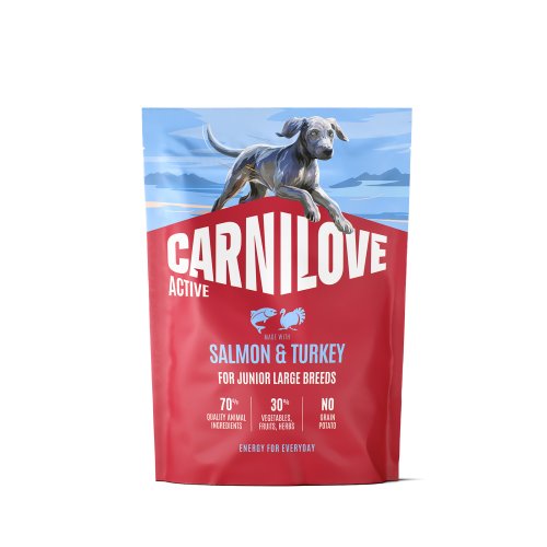 Корм сухий Carnilove Active Salmon & Turkey Junior Large Breed для молодих собак великих порід лосось та індичка 1,5 кг Корм сухий Carnilove Active Salmon & Turkey Junior Large Breed для молодих собак великих порід лосось та індичка 1,5 кг