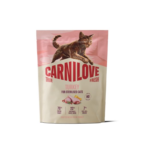 Корм сухий Carnilove True Fresh Turkey Sterilised для стерилізованих котів індичка 400 г Корм сухий Carnilove True Fresh Turkey Sterilised для стерилізованих котів індичка 400 г