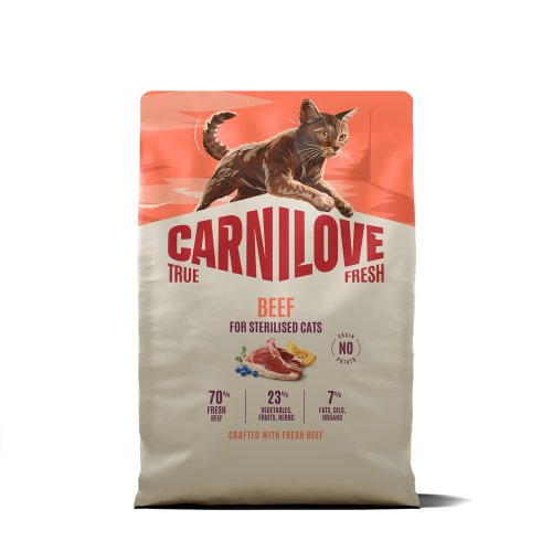 Корм сухий Carnilove True Fresh Beef Sterilised для стерилізованих котів яловичина 2 кг Корм сухий Carnilove True Fresh Beef Sterilised для стерилізованих котів яловичина 2 кг