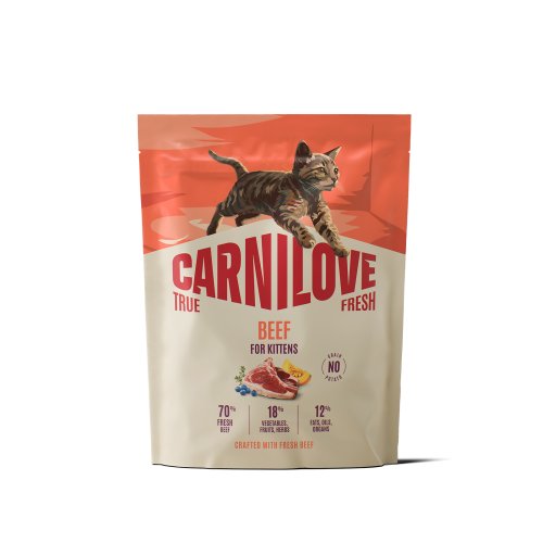 Корм сухий Carnilove True Fresh Beef Kitten для кошенят яловичина 400 г Корм сухий Carnilove True Fresh Beef Kitten для кошенят яловичина 400 г