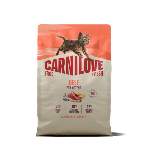 Корм сухий Carnilove True Fresh Beef Kitten для кошенят яловичина 2 кг Корм сухий Carnilove True Fresh Beef Kitten для кошенят яловичина 2 кг