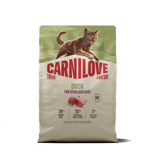 Корм сухий Carnilove True Fresh Duck Sterilised для стерилізованих котів качка 2 кг Корм сухий Carnilove True Fresh Duck Sterilised для стерилізованих котів качка 2 кг