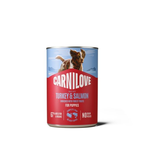Корм вологий Carnilove Salmon & Turkey для цуценят паштет лосось та індичка 400 г Корм вологий Carnilove Salmon & Turkey для цуценят паштет лосось та індичка 400 г