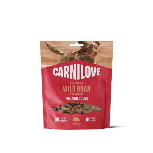 Ласощі Carnilove Crunchy Snack Wild Boar with Rosehips для собак хрусткі дикий кабан і шипшина 200 г