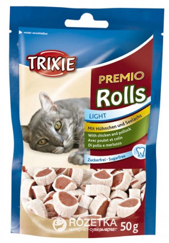 Trixie Premio Fish Chicken Rolls - лакомство для кошек Трикси курица и сайда (42702)