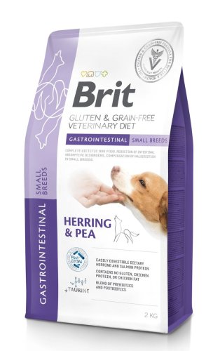 Корм сухий Brit VetDiet Dog Gastrointestinal Small Breeds для собак малих порід при проблемах з травленням з оселедцем 2 кг