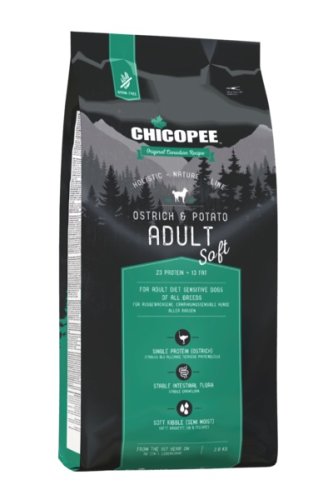 Chicopee HNL Soft Adult Ostrich and Potato - полувлажный корм Чикопи Холистик со страусом и картофелем для собак всех пород 12 кг (015653)