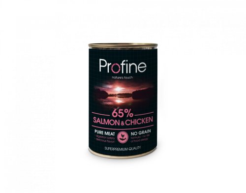 Profine - консерви для собак Профайн, з лососем і куркою 400 г (100014/4099)