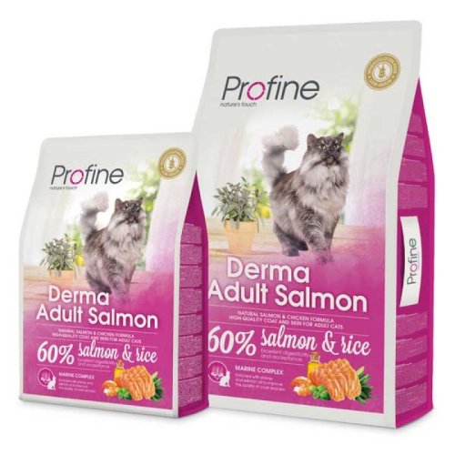 Profine Cat Derma - корм для кошек Профайн, с лососем и рисом 2 кг (170572/7763)