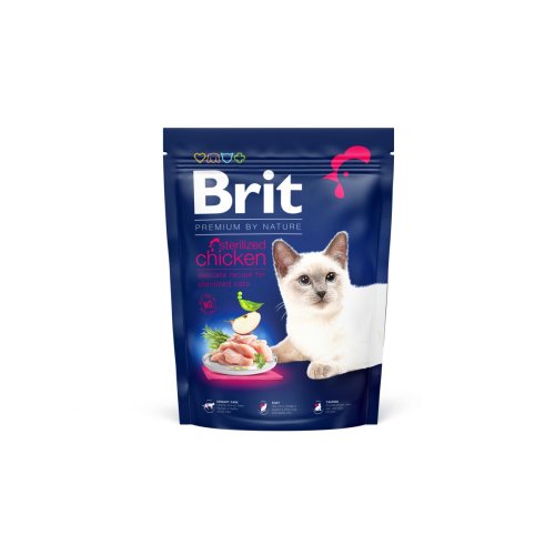 Brit Premium by Nature Cat Sterilized - корм Брит для стерилизованных кошек с курицей 300 г (171846)