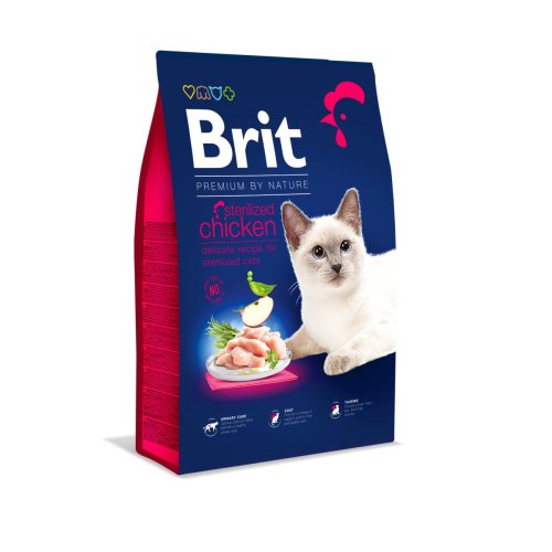 Brit Premium by Nature Cat Sterilized - корм Бріт для стерилізованих кішок з куркою 8 кг (171870)