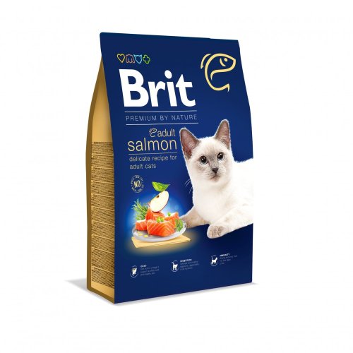 Brit Premium Cat Adult Salmon - корм Бріт з лососем для кішок 8 кг (171868)