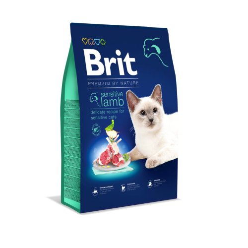 Brit Premium by Nature Cat Sensitive - корм Бріт для кішок із чутливим травленням 8 кг (171873)