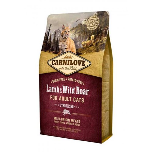 CarniLove Cat Sterilised Lamb and Wild Boar - корм Карнилав с ягненком и диким кабаном для кошек 6 кг (170205/2300)