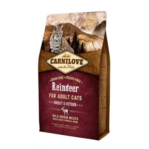 CarniLove Cat Reindeer Energy & Outdoor - корм Карнілав з м'ясом північного оленя для кішок 400 г (170194/2263)
