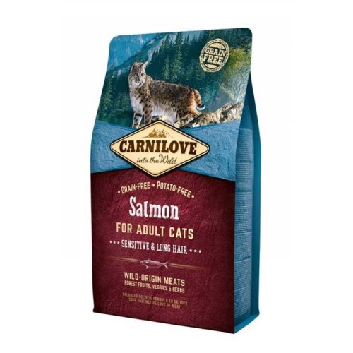 Carnilove Cat Sensitive & Long Hair Salmon - корм Карнілав з лососем для кішок 400 г (170192/2294)