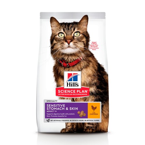 Hills SP Feline Adult Sensitive Stomach and Skin - корм Хілс для чутливих кішок 1,5 кг (604072)