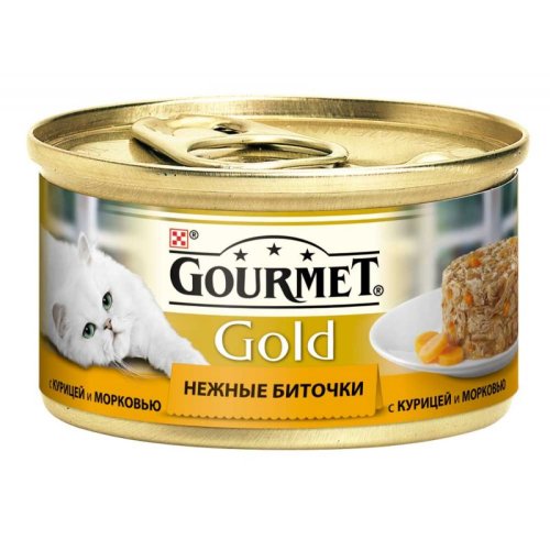Gourmet Gold - консерви Гурме Голд Ніжні биточки з куркою й морквою для кішок 85 г 7613035442207