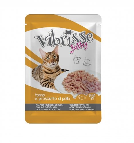 Vibrisse Jelly - консервы Вибрисс Джелли с тунцом и ветчиной в желе для кошек (пауч) 70 г (C1018988)