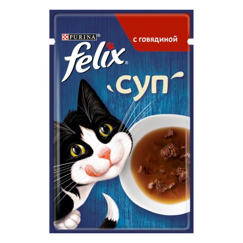 Felix Soup - консервы Феликс Суп с говядиной 48 г (8445290571625)