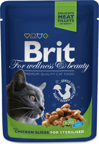Brit Premium - корм Брит с курицей для стерилизованных кошек 100 г (100275/506033)