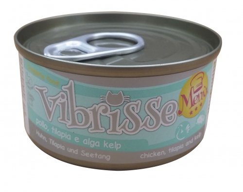 Vibrisse Menu - консервы Вибрисс Меню с курицей и тилапией в соусе из водорослей для кошек 70 г (C1018077)