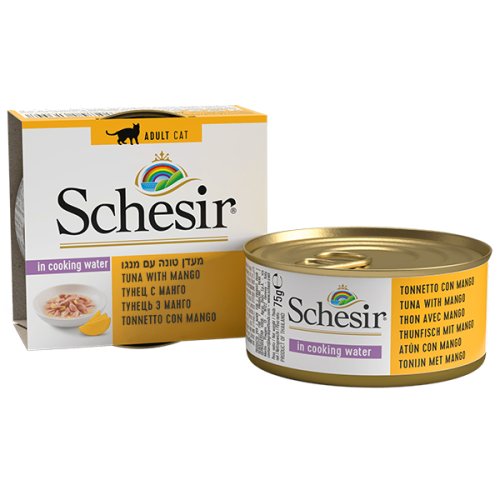 Schesir Tuna Mango - консерви Шезір тунець із манго для кішок, банка 75 г