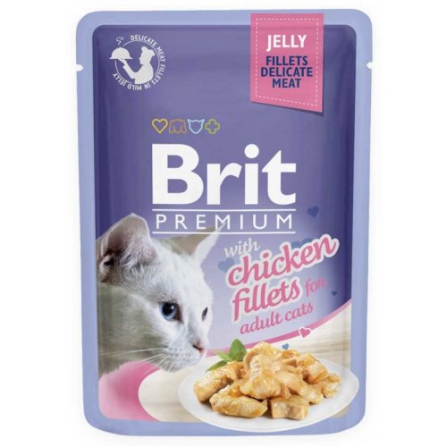 Brit Premium - корм Брит з куркою в желе для кішок 85 г (111240/463)