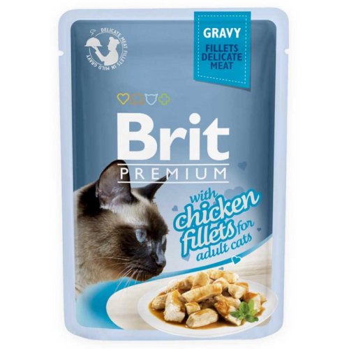Brit Premium - корм Брит з куркою в соусі для кішок 85 г (111250/524)