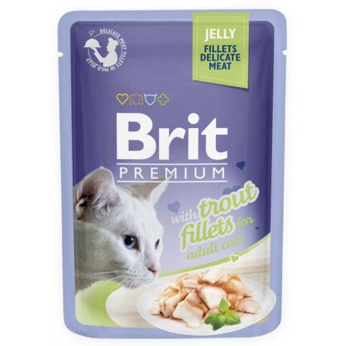 Brit Premium - корм Брит з фореллю в желе для кішок 85 г (111243/494)