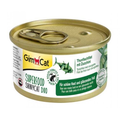 GimCat ShinyCat Superfood - консерви Джимкет з тунцем і цукіні 70 г (G-414539/414577)
