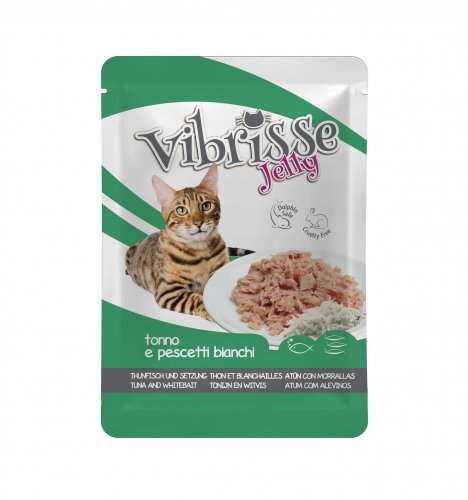 Vibrisse Jelly - консервы Вибрисс Джелли с тунцом и корюшкой в желе для кошек (пауч) 70 г (C1018987)