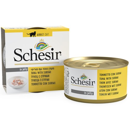 Schesir Cat Tuna Surimi - консерви Шезір тунець із сурімі для кішок, банка 85 г