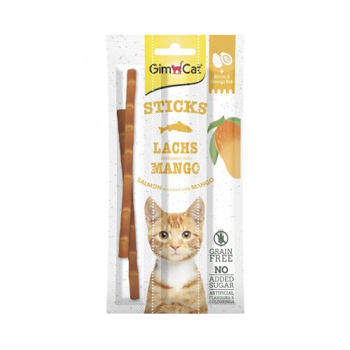 GimCat Superfood Duo-Sticks - палички Джимкет з лососем і манго Впакування 3 шт (G-420943/420554)