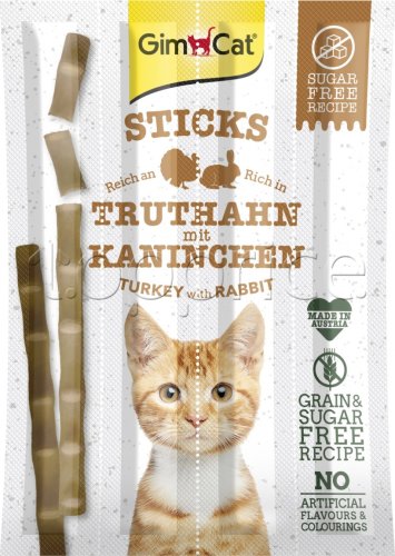 GimCat Sticks - ласощі Джимкет з індичкою й кроликом 4 палички (G-420905/420530)