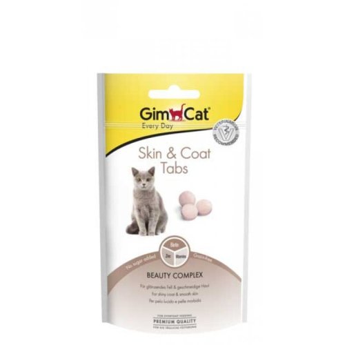 GimCat Skin and Coat Tabs - витаминные таблетки ДжимКет для кошек 40 г (G-418711/419114)