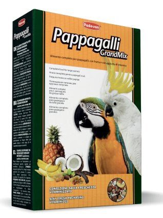 Padovan GrandMix Pappagalli - комплексний основний корм Паданий для великих папуг 600 г (PP00186)