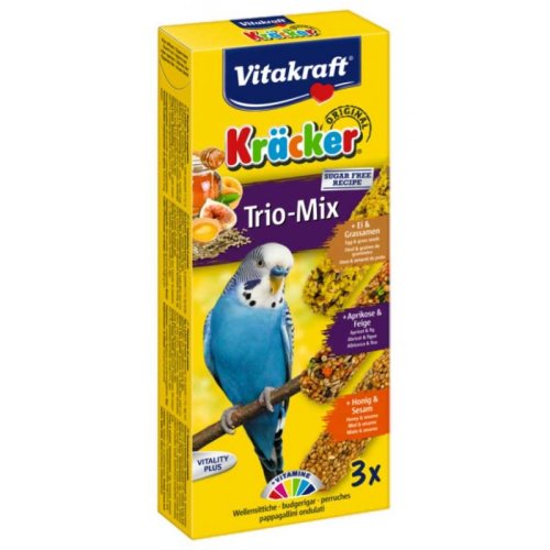 Vitakraft Trio-Mix - крекер Вітакрафт Асорті: яйця, фрукти, мед Упакування 3 шт (21231)