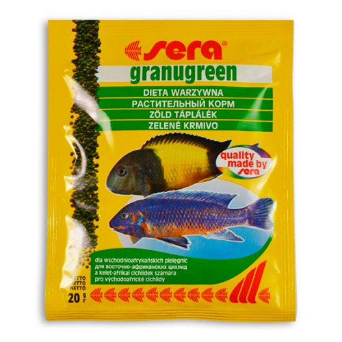 Sera Granugreen - корм Сера для растительноядных цихлид 20 г (00391)